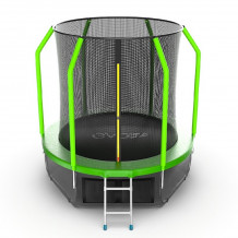 EVO JUMP Cosmo 6ft + Lower net. Батут с внутренней сеткой и лестницей, диаметр 6ft + нижняя сеть