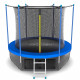 EVO JUMP Internal 8ft (цвет Sky или Wave) Батут с внутренней сеткой и лестницей, диаметр 8ft + нижняя сеть