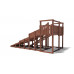 Зимняя деревянная горка CustWood Winter W5 (лестница сбоку, скат 4,3 м)