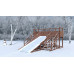 Зимняя деревянная горка CustWood Winter W6 (2 лестницы, скат 4,3 м)