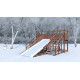 Зимняя деревянная горка CustWood Winter W6 (2 лестницы, скат 4,3 м)