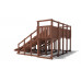 Зимняя деревянная горка CustWood Winter W6 (2 лестницы, скат 4,3 м)