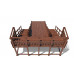 Зимняя деревянная горка CustWood Winter W6 (2 лестницы, скат 4,3 м)