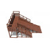 Зимняя деревянная горка CustWood Winter W6 (2 лестницы, скат 4,3 м)