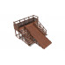 Зимняя деревянная горка CustWood Winter W6 (2 лестницы, скат 4,3 м)