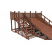 Зимняя деревянная горка CustWood Winter W6 (2 лестницы, скат 4,3 м)