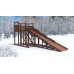 Зимняя деревянная горка CustWood Winter W7 (лестница сбоку, скат 6 м)