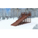 Зимняя деревянная горка CustWood Winter W7 (лестница сбоку, скат 6 м)