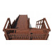 Зимняя деревянная горка CustWood Winter W7 (лестница сбоку, скат 6 м)
