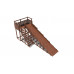 Зимняя деревянная горка CustWood Winter W7 (лестница сбоку, скат 6 м)