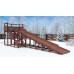 Зимняя деревянная горка CustWood Winter W8 (лестница сбоку, скат 8 м)