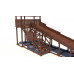 Зимняя деревянная горка CustWood Winter W8 (лестница сбоку, скат 8 м)