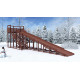 Зимняя деревянная горка CustWood Winter W9 (лестница сбоку, скат 10 м)