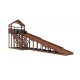 Зимняя деревянная горка CustWood Winter W8 с крышей (лестница сбоку, скат 8 м)