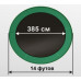 ARLAND Батут премиум 14FT с внутренней страховочной сеткой и лестницей (Dark green)