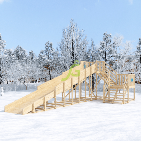 Зимняя горка IgraGrad Snow Fox скат 10 м (мод. 2), без окраски