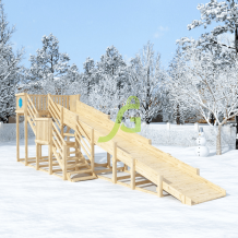 Зимняя горка IgraGrad Snow Fox скат 8 м, без окраски