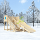 Деревянная зимняя горка IgraGrad Snow Fox скат 4 м, без окраски