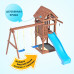 Детская деревянная игровая площадка для улицы, дачи CustWood Scout SC1 с деревянной крышей