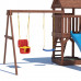 Детская деревянная игровая площадка для улицы, дачи CustWood Scout SC4+ с большой деревянной крышей