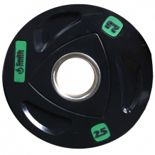 Диск для штанги Smith WP085-2,5 c 3-м хватом, обрезиненный, 2,5 кг