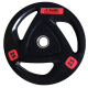 Диск для штанги Smith WP085-25 c 3-м хватом, обрезиненный, 25 кг