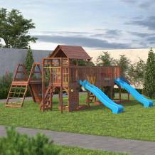 Детская деревянная игровая площадка для улицы, дачи CustWood Scout SC12