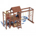 Детская деревянная игровая площадка для улицы, дачи CustWood Scout SC10 с деревянной крышей