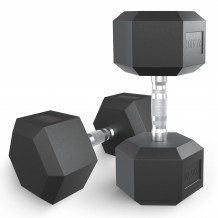 Гантель гексагональная UNIX Fit обрезиненная 27,5 кг