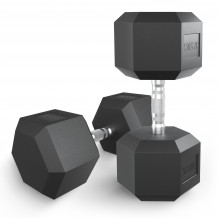 Гантель гексагональная UNIX Fit обрезиненная 37,5 кг