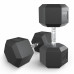 Гантель гексагональная UNIX Fit обрезиненная 37,5 кг