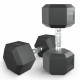 Гантель гексагональная UNIX Fit обрезиненная 17,5 кг