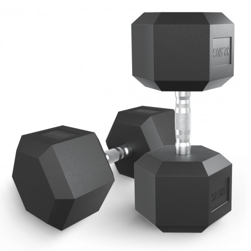 Гантель гексагональная UNIX Fit обрезиненная 32,5 кг