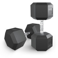 Гантель гексагональная UNIX Fit обрезиненная 45 кг