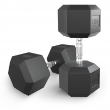 Гантель гексагональная UNIX Fit обрезиненная 45 кг