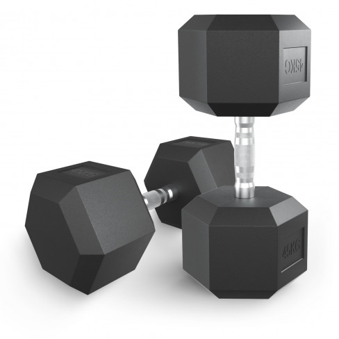 Гантель гексагональная UNIX Fit обрезиненная 45 кг