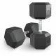 Гантель гексагональная UNIX Fit обрезиненная 45 кг