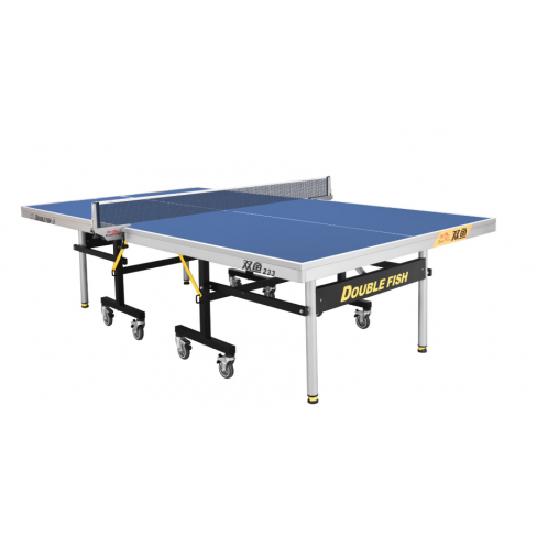 Теннисный стол профессиональный DOUBLE FISH 233 ITTF (25 мм) синий с сеткой XW-923 Теннисный стол профессиональный DOUBLE FISH 233 ITTF (25 мм) синий с сеткой XW-923