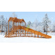 Деревянная зимняя горка IgraGrad Snow Fox Макси, скат 10 метров