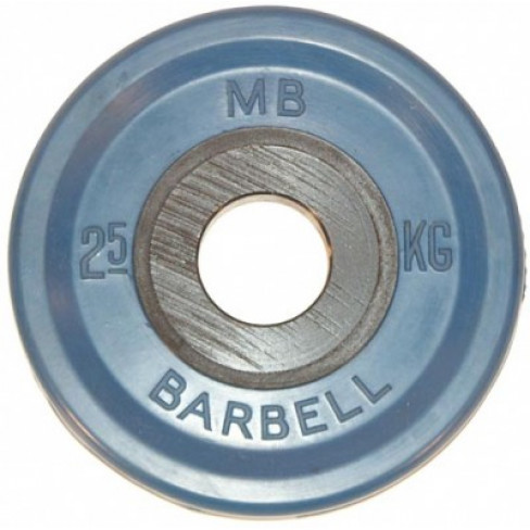 Диск Евро-Классик обрезиненный цветной 2,5 кг MB Barbell Диск Евро-Классик обрезиненный цветной 2,5 кг MB Barbell