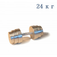 Гантель разборная оцинкованная, 1 шт. 24 кг