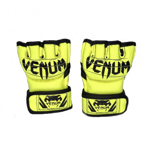 Перчатки для MMA Venum салатовый кож/зам